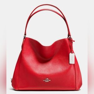 Coach Edie Pebbled Leather Shoulder Bag